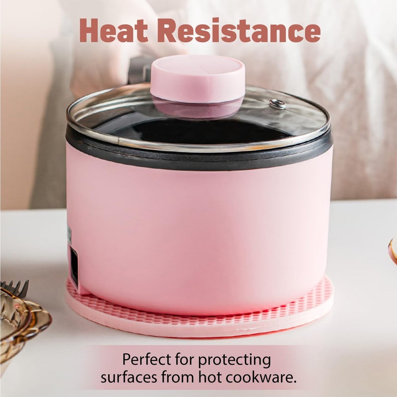 Homeaura Silicone Mats for Kitchen Counter Heat Resistant Mats for Dining Table Set of 4 Trivets for Hot Pots NonSlip Silicone Mat for Kitchen Perfect for Hot Dishes and Cookware Protection - Image 2