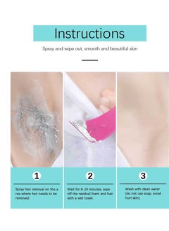 ibcccndc Hair Removal Spray, Painless Hair Removal Spray Armpit Gentle Hair Remover Refreshing Quick Hair Removal Spray, Safe Hair Removal for Underarm, Chest, Back, Leg and Private Part  - Image 5