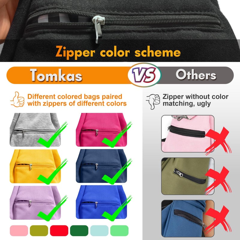 Tomkas Small Dog Sling Carrier - Zipper Pocket & Classic Strap - for 3-10 lbs Pets(Black) - Image 4