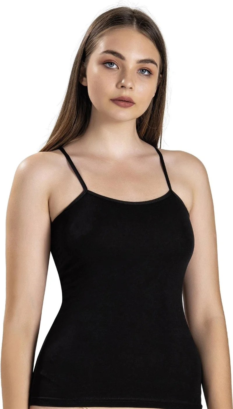 جيبر Women's Rope Suspender Lycra Undershirt 503 - 12 Pieces