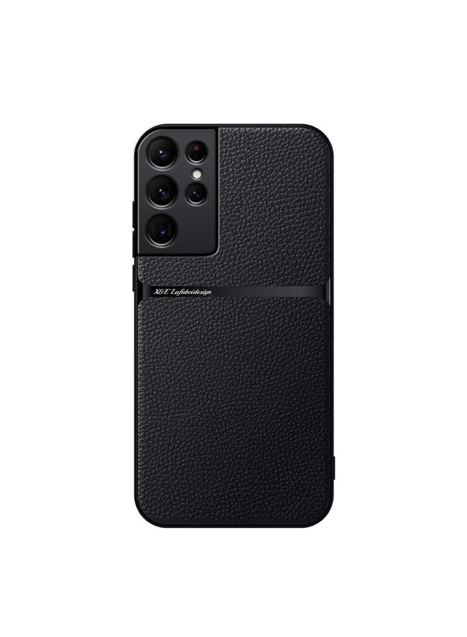 اس-توب جراب لهاتف Samsung Galaxy S21 Ultra 5G مصنوع من جلد الليتشي المغناطيسي بتغطية كاملة ومضاد للصدمات - Image 1