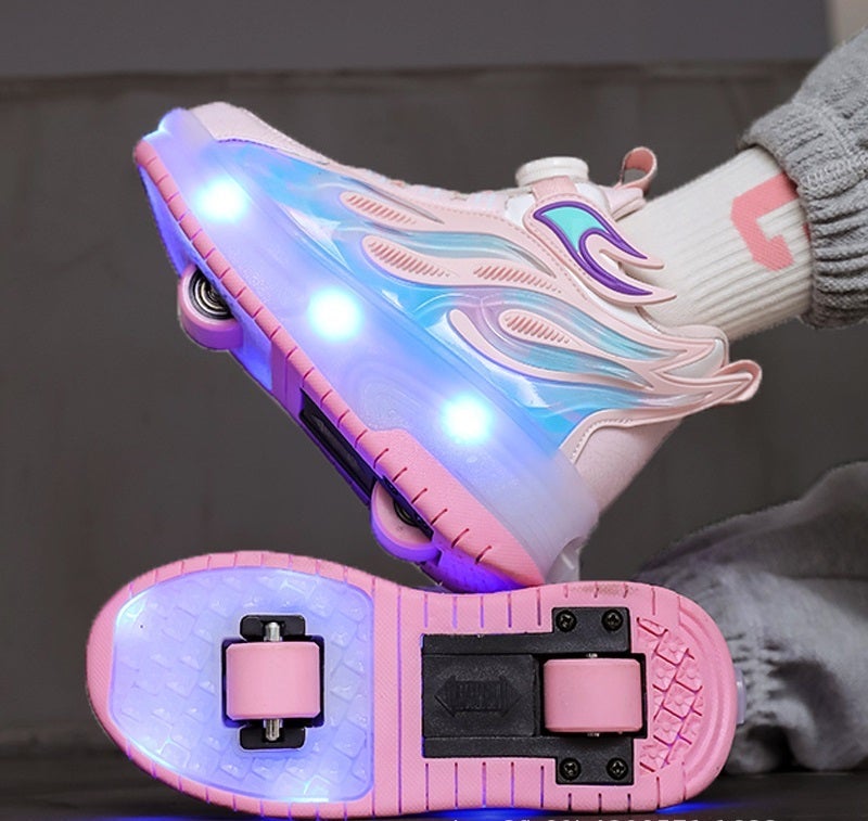 MIXSNOW Runaway Shoes: Trendy Boys' and Girls' Roller Skates with Double Wheels - Image 1