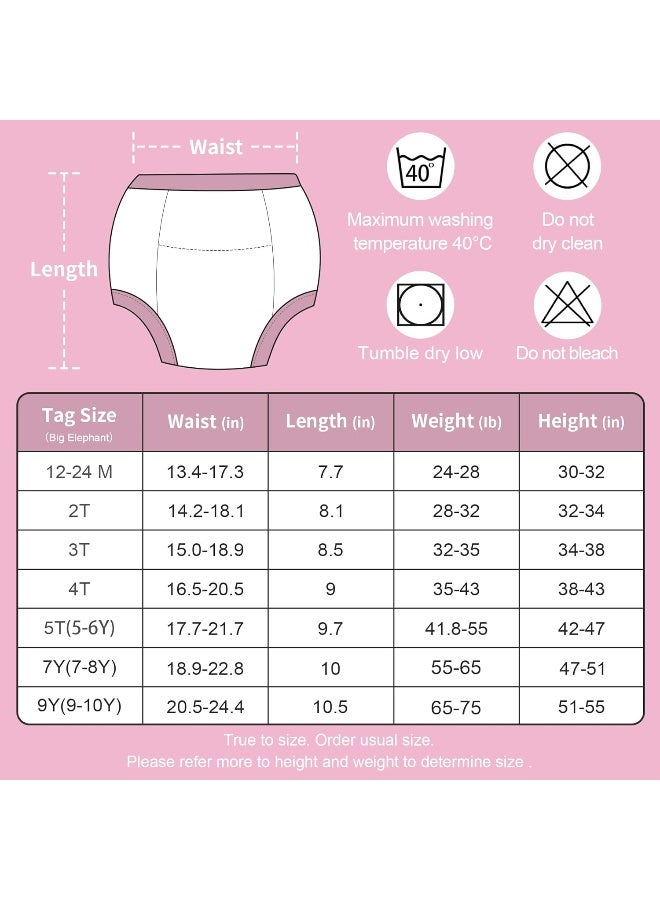 BIG ELEPHANT BIG ELEPHANT Baby Girls Training Underwear for Toddler Cotton Training Pants Soft and Absorbent  - Image 2