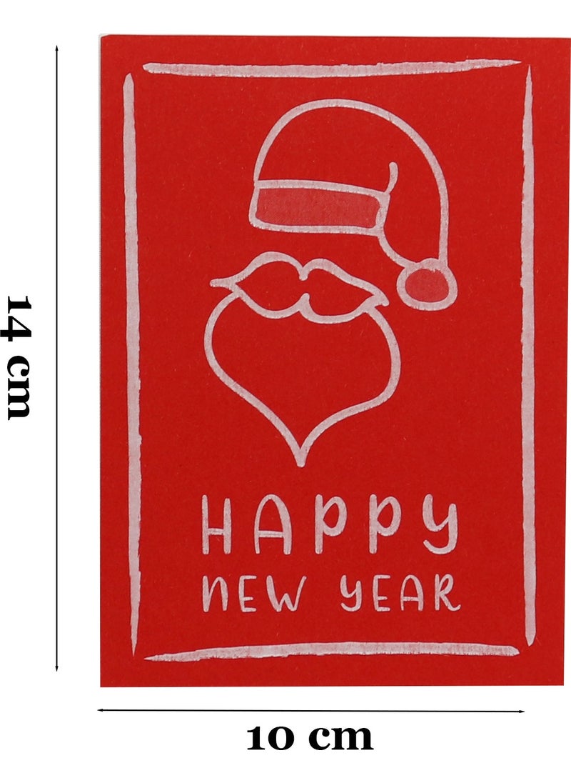 Repro Design 10X14 cm New Year Themed 5 Pieces Greeting Card Model-6 Happy New Year  - Image 2