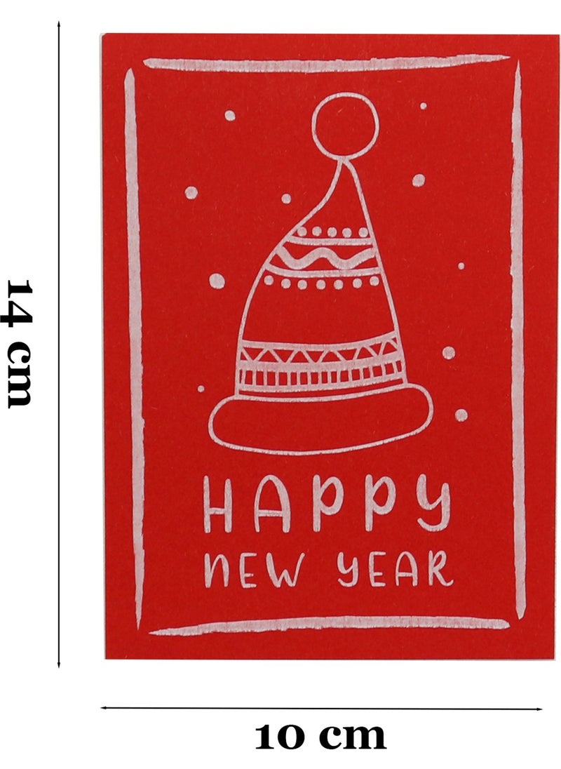 Repro Design 10X14 cm New Year Themed 5 Pieces Greeting Card Model-6 Happy New Year  - Image 4