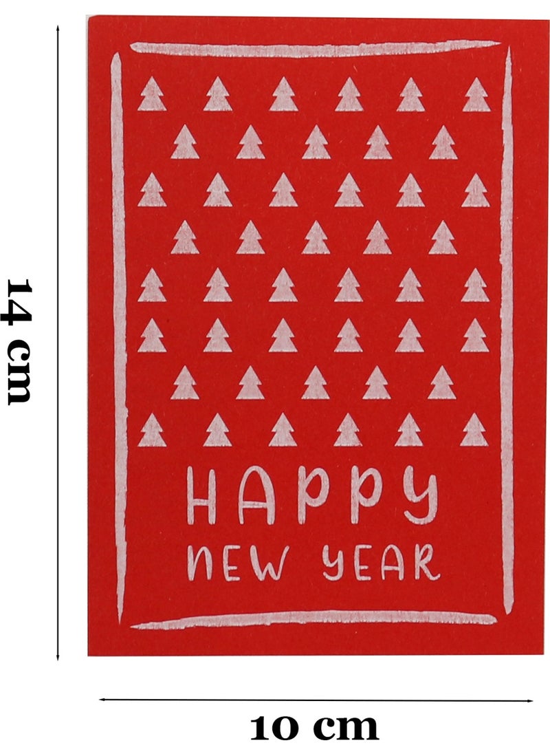 Repro Design 10X14 cm New Year Themed 5 Pieces Greeting Card Model-6 Happy New Year  - Image 3