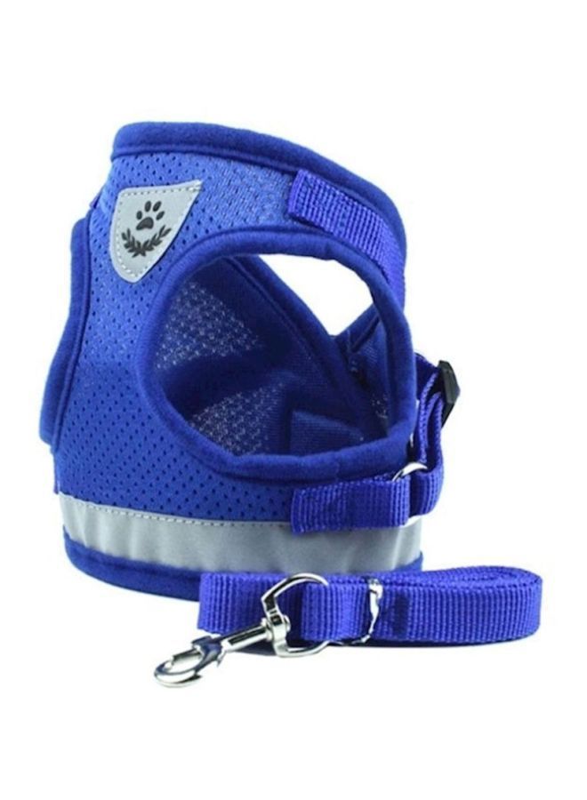 NIBEMINENT Reflective Design Pet Chest Vest Starp Blue Large - Image 1