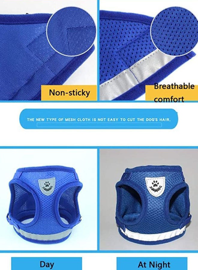 NIBEMINENT Reflective Design Pet Chest Vest Starp Blue Large - Image 4