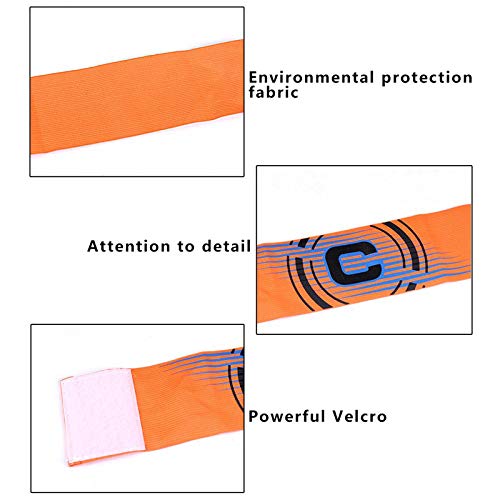 Haploon Football Soccer Captain Armband,Basketball Adjustable Player Bands,Colored Elastic Captain Armband Anti-Drop Captains Armbands for Adult - Pack of 5 - Image 4