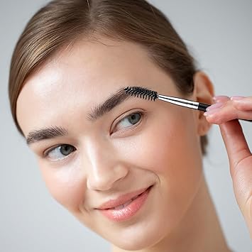 Andibro 5 Pcs Eyelash Brush Portable Eyebrow Brush Reusable Mascara Brush Wands Portable Spooly Eyelash Eyebrow Brushes Applicators Makeup Lash Spoolies Set for Lash Extensions - Image 4