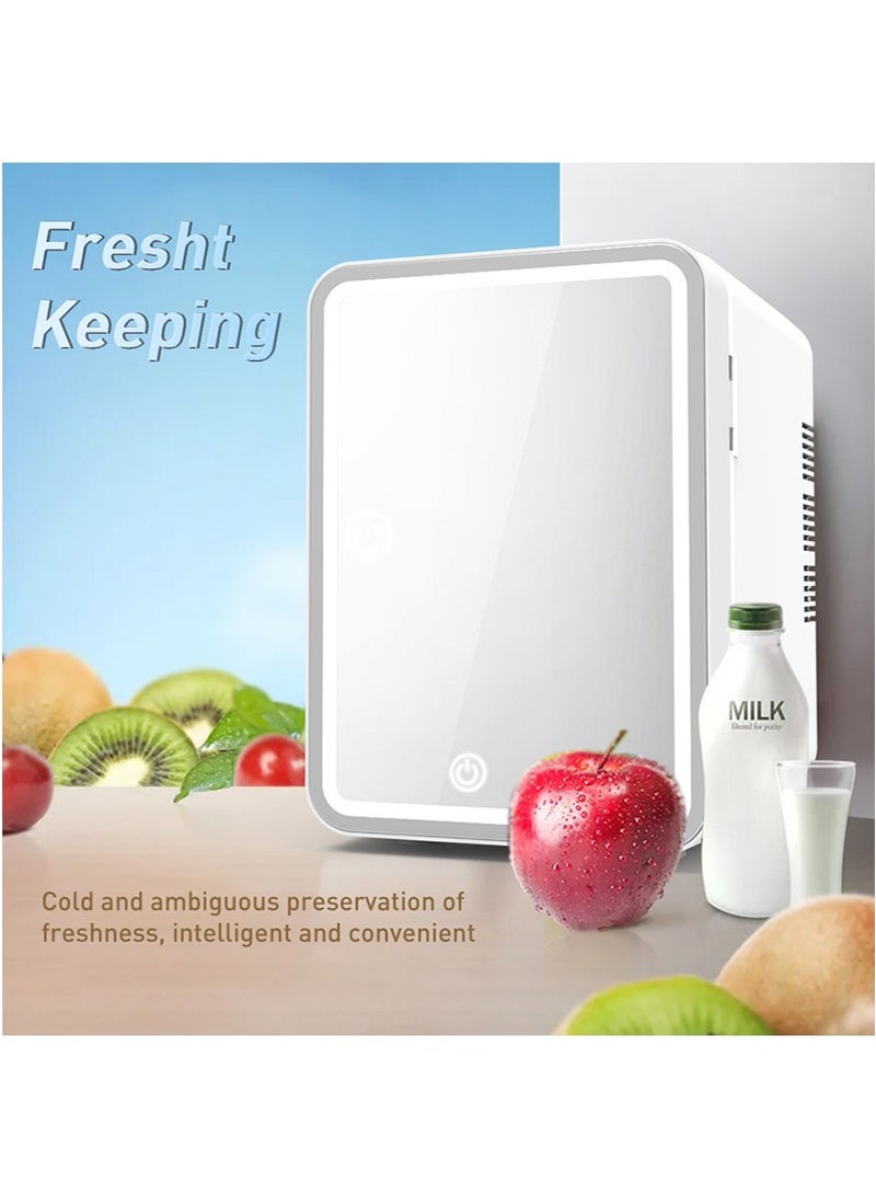 TAPIT 6L Mini Cooling & Warming 2-in-1 Fridge – Portable Compact Refrigerator for Home, Car, Dorm, Skincare & Cosmetics Cooler with Mirror Door, for Drinks, Fruits, Meals, Breastmilk – Beauty Fridge for Women - Image 2