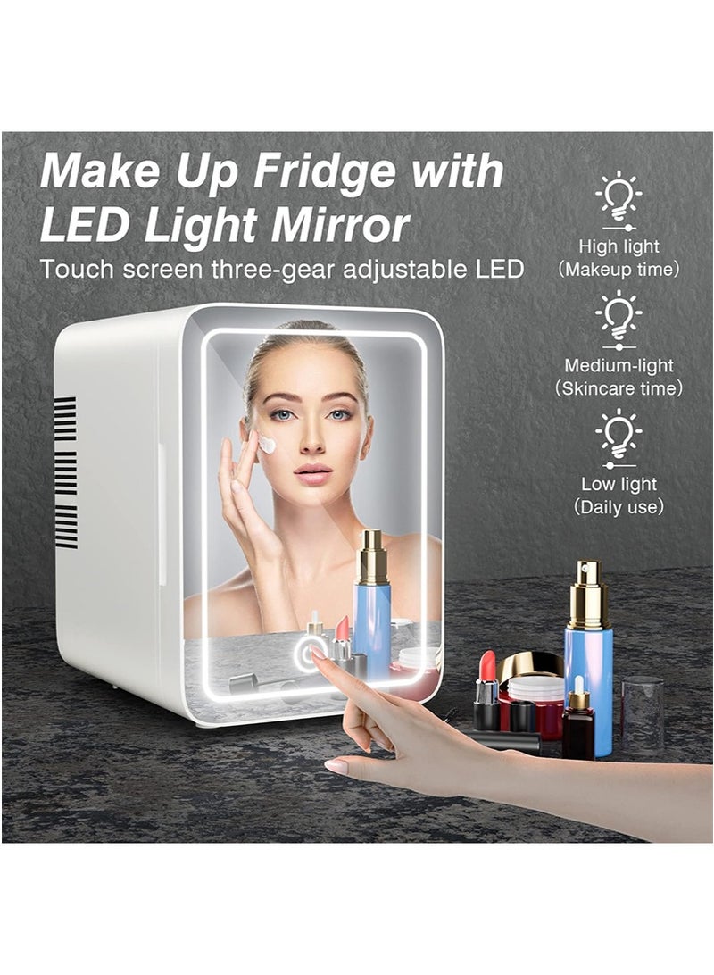 TAPIT 6L Mini Cooling & Warming 2-in-1 Fridge – Portable Compact Refrigerator for Home, Car, Dorm, Skincare & Cosmetics Cooler with Mirror Door, for Drinks, Fruits, Meals, Breastmilk – Beauty Fridge for Women - Image 5
