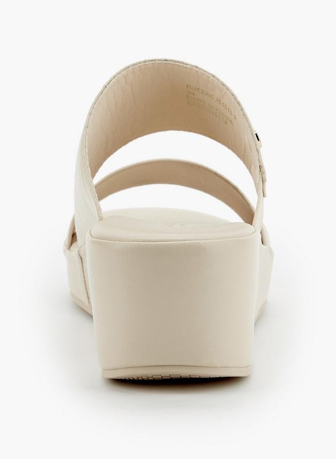 Flora Bella By Shoexpress Women Textured Wedge Heel Sandals - Image 5