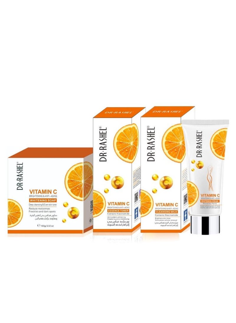 DR. RASHEL Dr. Rashel Vitamin c privates parts whitening cream, Cleansing MIlk, whitening soap (set of 3)  - Image 1