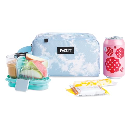 PackIt® Freezable Snack Box, Blue Sky, Built with ECOFREEZE® Technology, Collapsible, Reusable, Zip Closure with Buckle Handle, Designed For Work Snacks, Fresh Snacks On the Go, Adults, and All Ages - Image 5