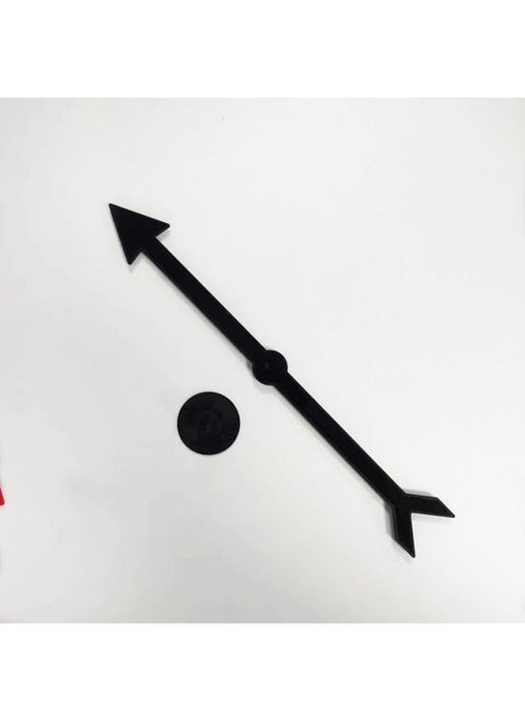 Plastic Game Toy Pointer Interactive Turntable Chess Piece Plastic Rotating Arrow Pointer DIY Table Game Accessories-Color:Black 30CM