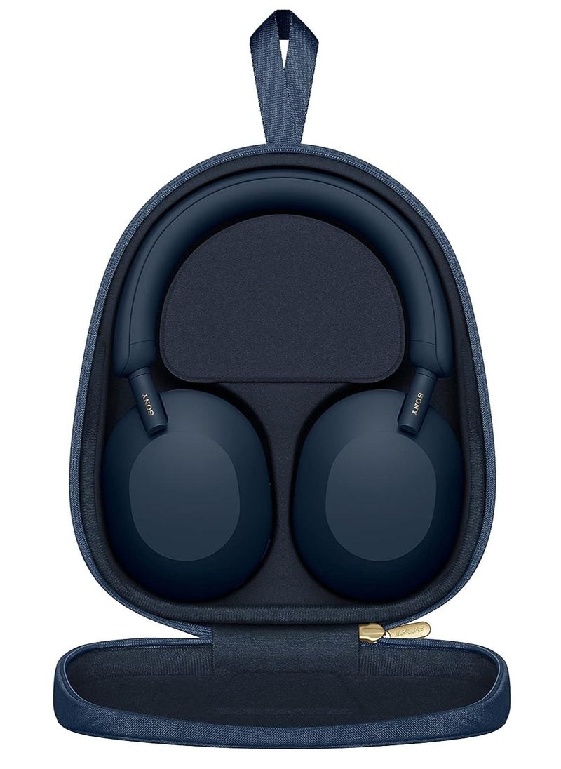SonyEntertainment - Sony Noise Cancelling Wireless Headphones WH-1000XM5 30 hours battery life Over ear style Optimised for Google Assistant with built in mic, Midnight Blue - Image 1
