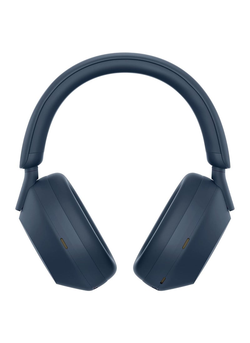 SonyEntertainment - Sony Noise Cancelling Wireless Headphones WH-1000XM5 30 hours battery life Over ear style Optimised for Google Assistant with built in mic, Midnight Blue - Image 1