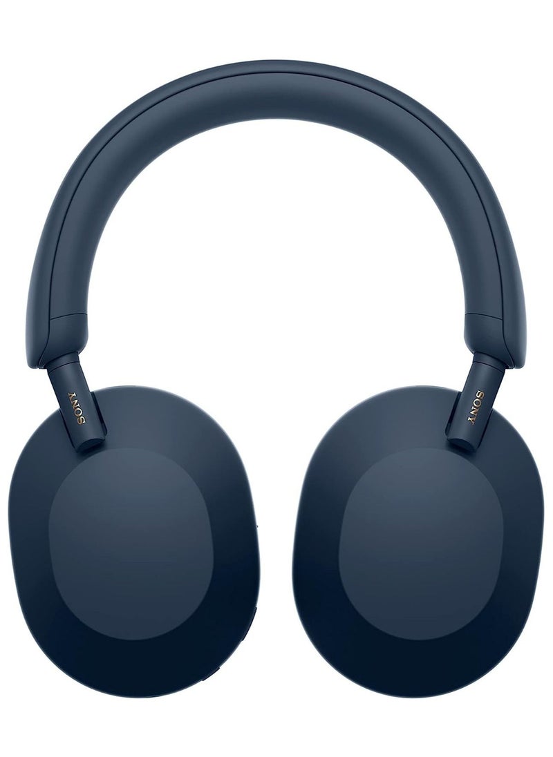 SonyEntertainment - Sony Noise Cancelling Wireless Headphones WH-1000XM5 30 hours battery life Over ear style Optimised for Google Assistant with built in mic, Midnight Blue - Image 1