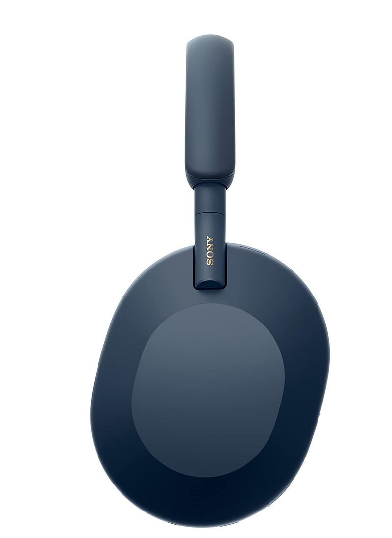 SonyEntertainment - Sony Noise Cancelling Wireless Headphones WH-1000XM5 30 hours battery life Over ear style Optimised for Google Assistant with built in mic, Midnight Blue - Image 1