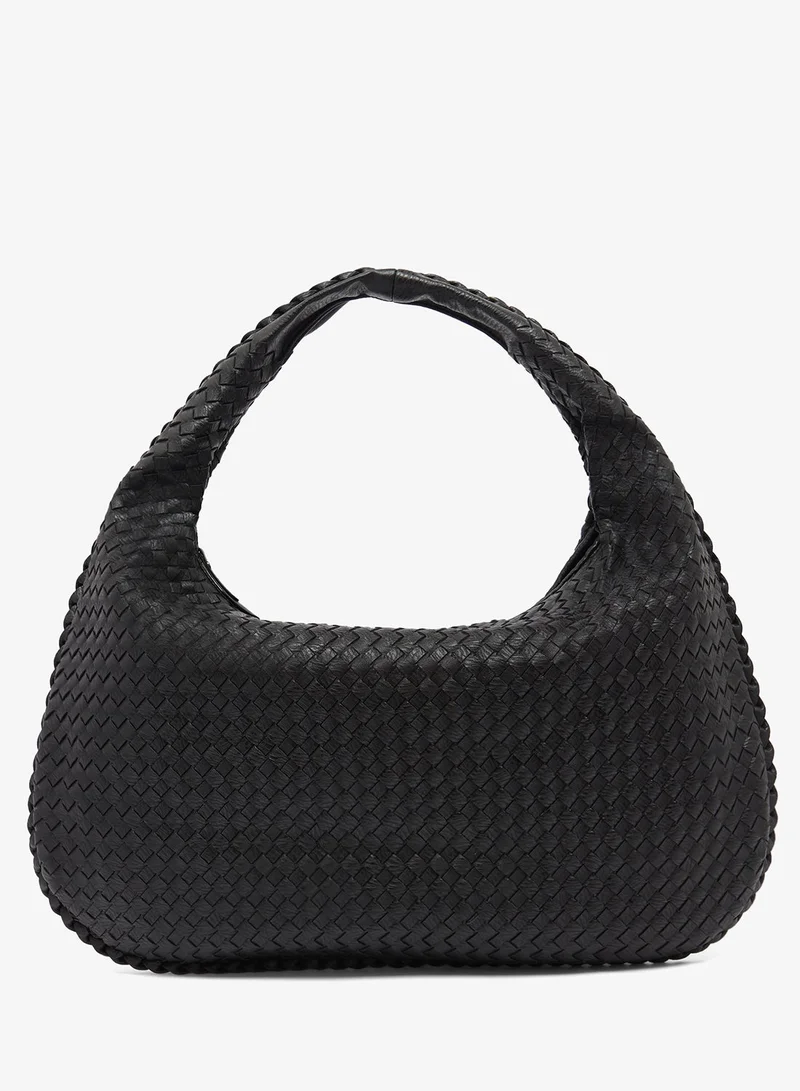 ELLA Woven Textured Shoulder Bag