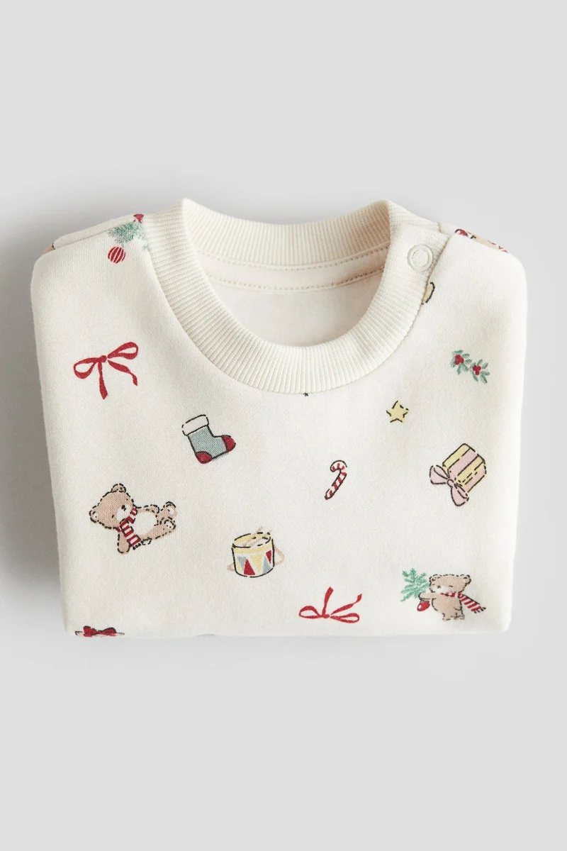 H&M Printed brushed-inside sweatshirt