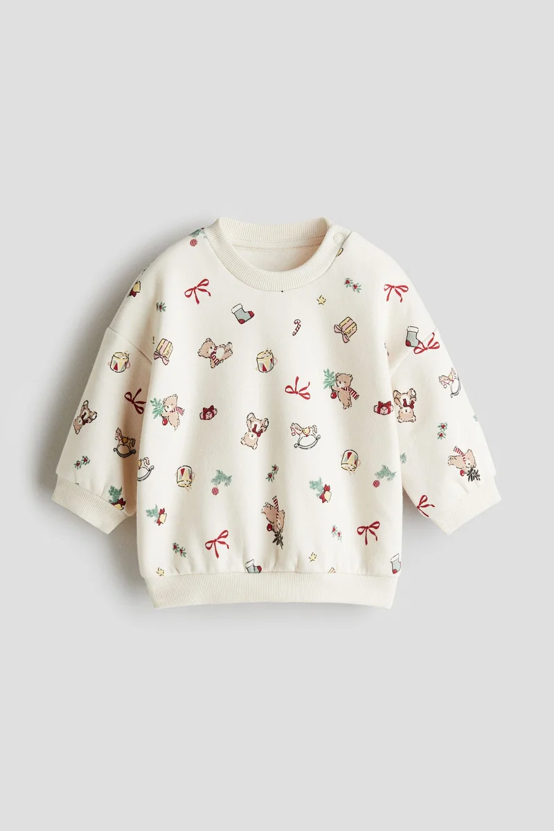 H&M Printed brushed-inside sweatshirt