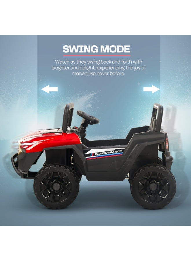 Baybee Fury Battery Operated Jeep for Kids Rechargeable Battery Car for Kids with Music Led Light Ride On Kids Car Jeep Racing Baby Big Car Electric Car for Kids Childrens Boy Girl Red - Image 4