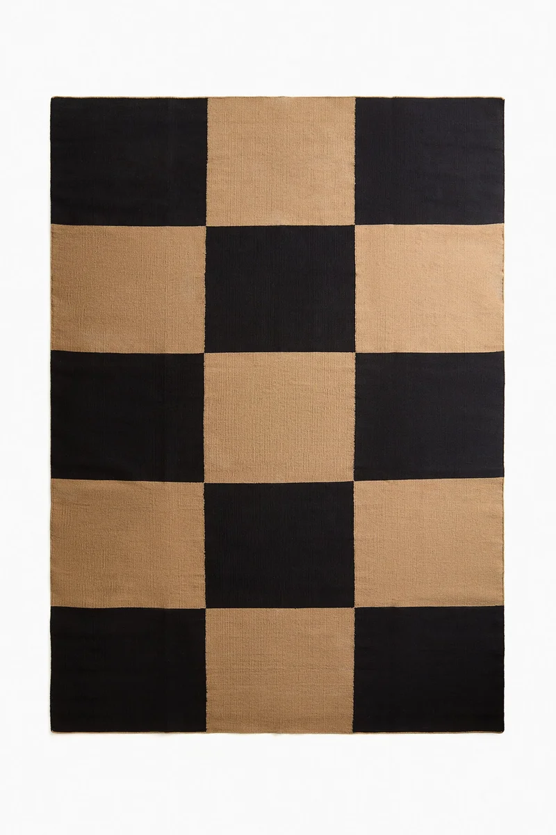 اتش اند ام سجادة قطنية بنمط مربعات