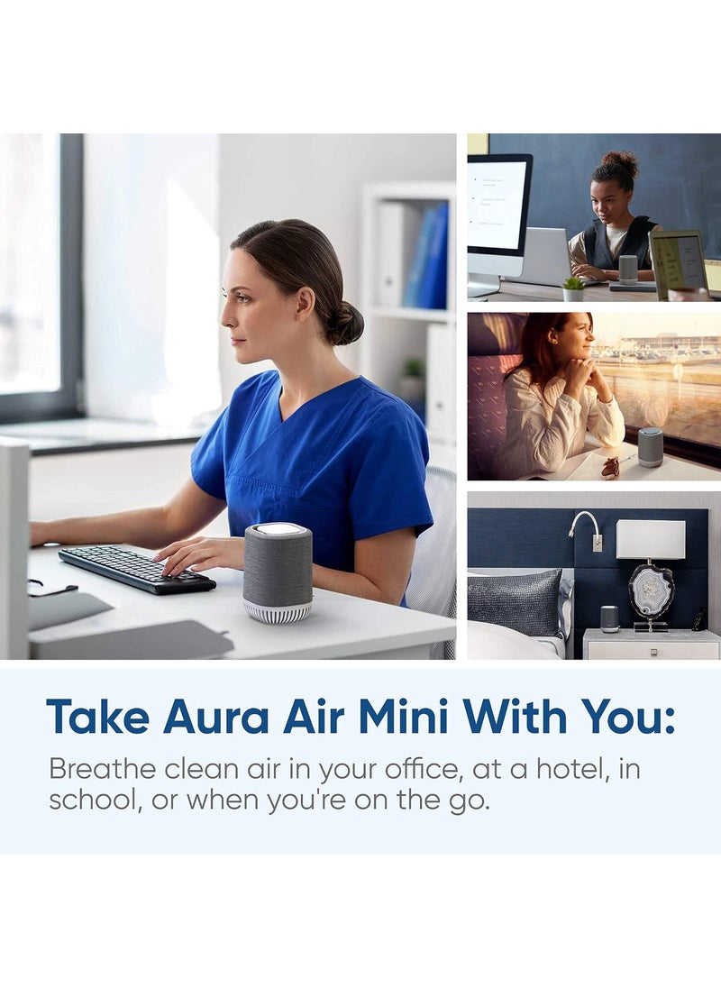AURA - Aura Air Purifier for Car and Home with Hepa Filter Up to 6 Hours Battery 6 6 Months Warranty Portable Rechargeable Purifer Ionizer Air Purifier with 2Step Purification Easy To Use - Image 1
