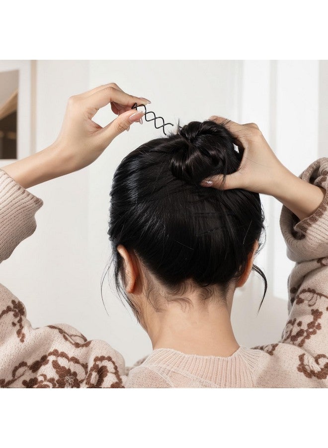 فندامي 50 قطعة من دبابيس الشعر الحلزونية من فاندامي، دبابيس دوارة بأطراف دائرية غير قابلة للخدش، دبابيس شعر لولبية ملتوية للنساء، دبابيس شعر حلزونية سوداء اللون - Image 4