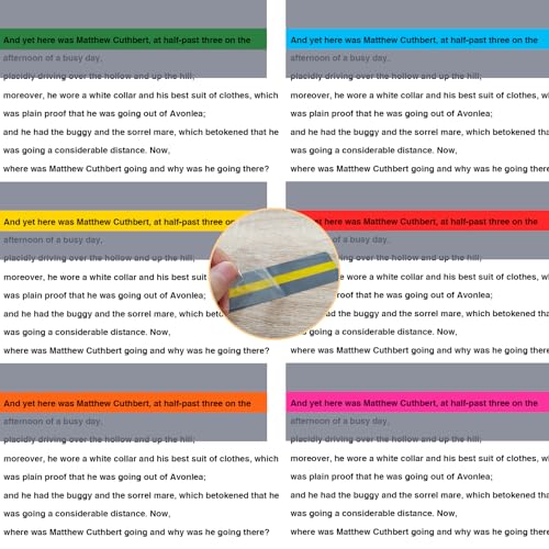 DOSAKEIKO 20 Pcs Guided Reading Strips Set Dyslexia Tools for Kids with 4 Sizes Reading Tracker Children's Reading Guide Strips Teacher Educational Classroom Supplies (Colour Sets) - Image 5