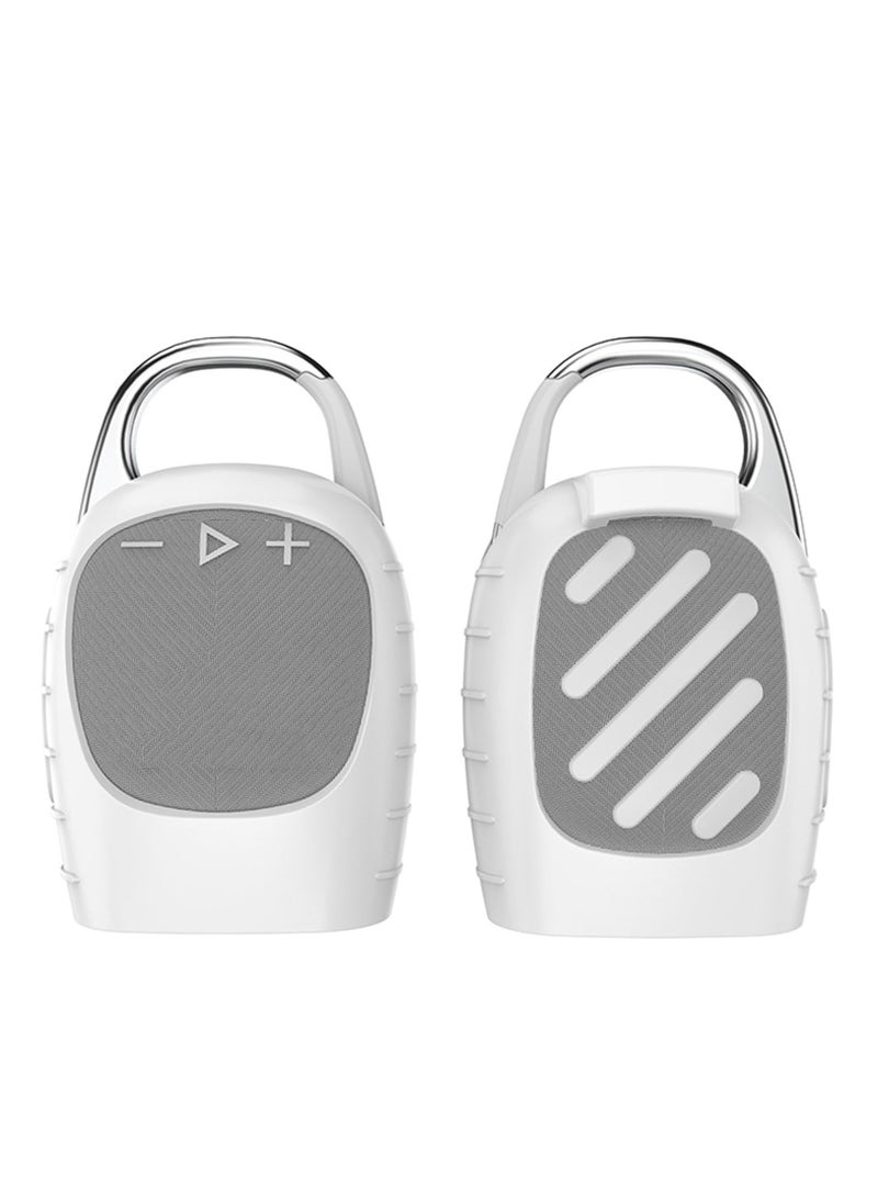 Silicone Protective Cover Case Compatible for JBL Clip 5 Portable Bluetooth Speaker Carrying Case Stand Up Holder Cover Pouch (White)  - Image 1