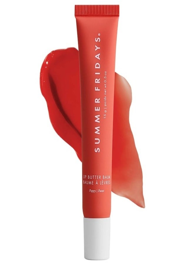 SUMMER FRIDAYS SUMMER FRIDAYS Lip Butter Balm - Hydrating & Shiny Lip Treatment, Poppy 15g  - Image 1
