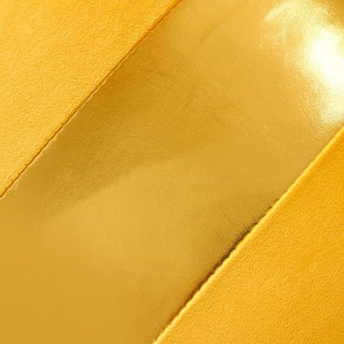 AEROHAVEN™ Set of 2 Premium Velvet with Gold Stripes Decorative Throw Pillow/Cushion Covers with Invisible Zipper - (16 x 16 Inch, Yellow) - Image 5