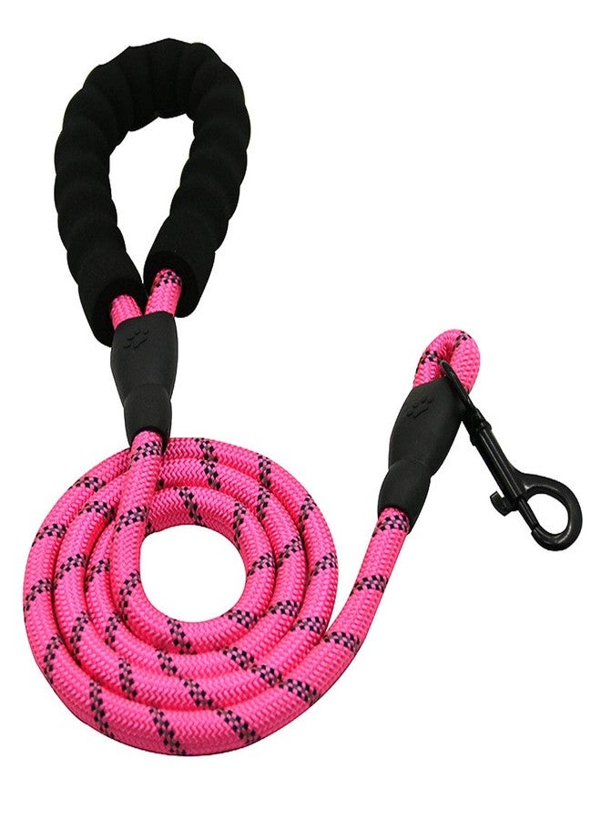 Sunglow 5 FT Strong Dog Leash with Comfortable Padded Handle and Highly Reflective Threads for Medium and Large Dogs (Pink) - Image 1