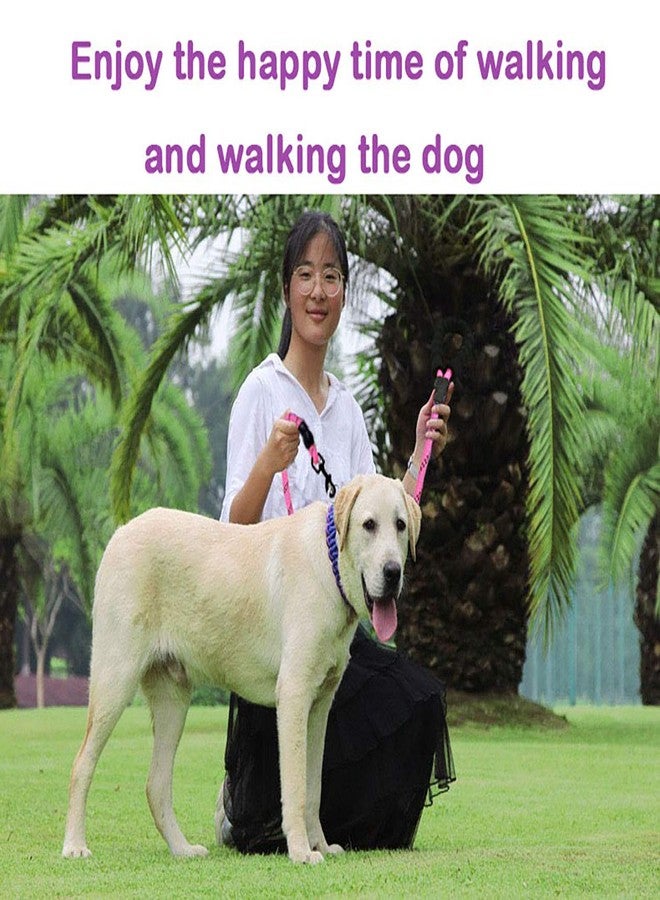 Sunglow 5 FT Strong Dog Leash with Comfortable Padded Handle and Highly Reflective Threads for Medium and Large Dogs (Pink) - Image 4