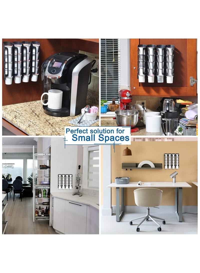 2 Pieces Coffee Pod Holder Side Mount K Cup Pods Dispenser compatible with Keurig Coffee Makers, Perfect for Small Counters - Image 3