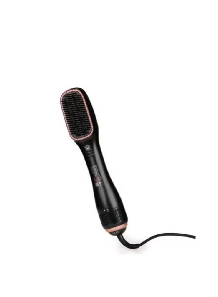 Hair Dryer Brush Ceramic Dryer And Styler 2 In 1 Professional Black