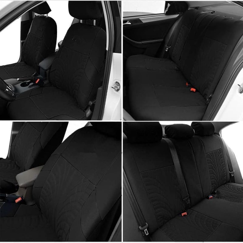 Car Seat Covers for Alfa Romeo Tonale-Concept,Front and Back Seat Covers Full Set Seats Protector Cushion Cover Seats Cover Set and Interior Accessories,Black - Image 4