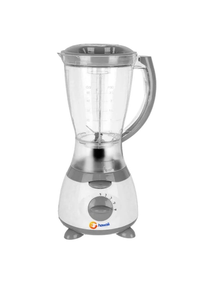 Hawaii Hawaii Blender with 400 Watt Motor, Large Capacity Bowl, Multi-Speed Settings, Stainless Steel Blade (Gray) - Image 2