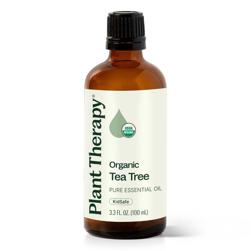 Plant Therapy Organic Tea Tree Oil (Melaleuca) 100% Pure, USDA Certified Organic, Undiluted, Natural Aromatherapy, Therapeutic Grade 100 mL (3.3 oz) - Image 1