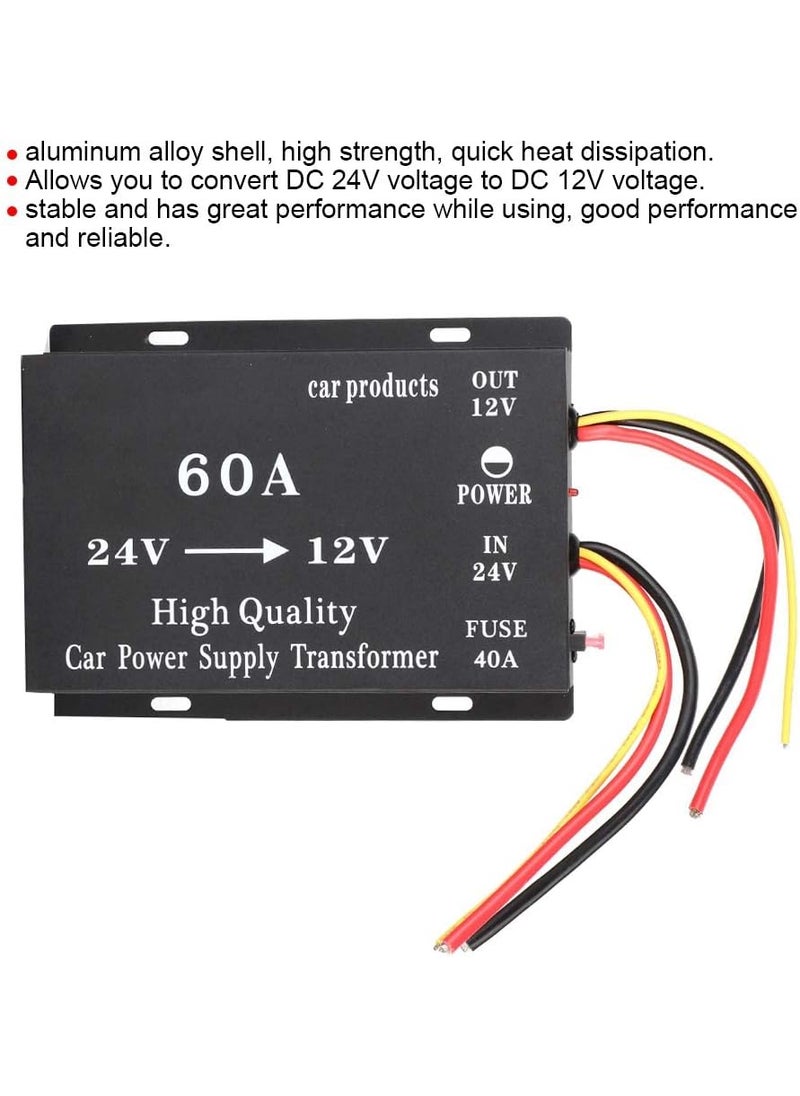 Aramox Aramox Car Elecric Converter 720w 60A 24V to 12V Car DC Power Elecric Transformer Converter Adapter  - Image 3