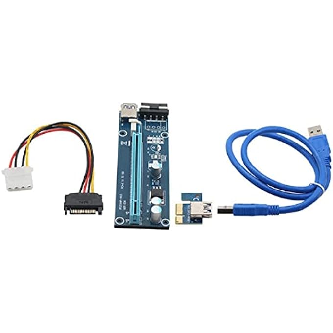 rayihni PCI-E 1X TO 16X PCI EXPRESS 1X TO 16X PCI-E 1X TO 16X GRAPHICS EXTENSION PCI-E POWERED RISER ADAPTER CARD PCI EXPRESS POWERED RISER PCI EXPRESS 1X TO 16X POWERED RISER ADAPTER CARD PCI-E GRAPHICS - Image 1