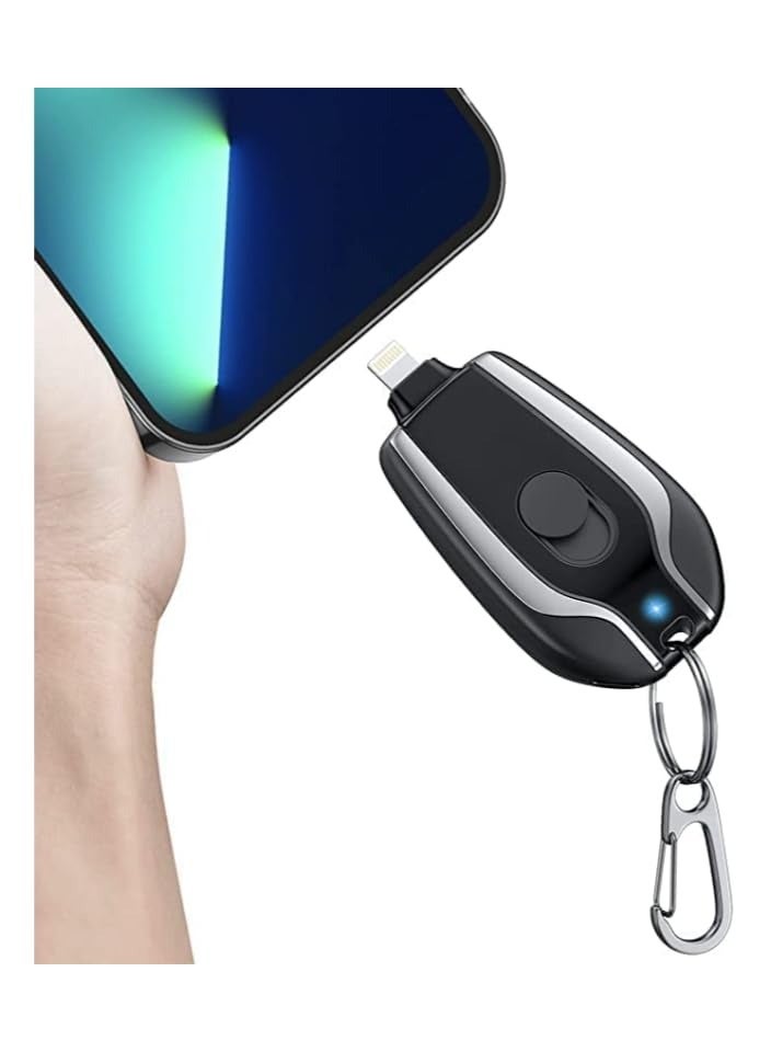 Raxoom Portable Mini Keychain Power Banks, Charge Emergency 1500mah Emergency Pod, Charger for Android Phones, Ultra-Compact External Fast Charging, Key Ring Cell Phone Charger-Type C  - Image 1