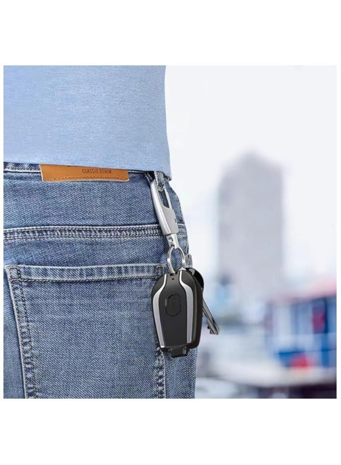 Raxoom Portable Mini Keychain Power Banks, Charge Emergency 1500mah Emergency Pod, Charger for Android Phones, Ultra-Compact External Fast Charging, Key Ring Cell Phone Charger-Type C  - Image 5