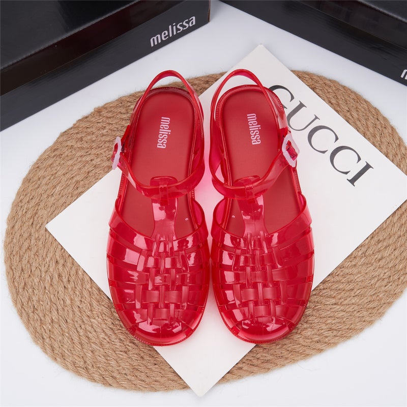 2023 Melissa Roman Flat Sandals Casual Womens Shoes Red 