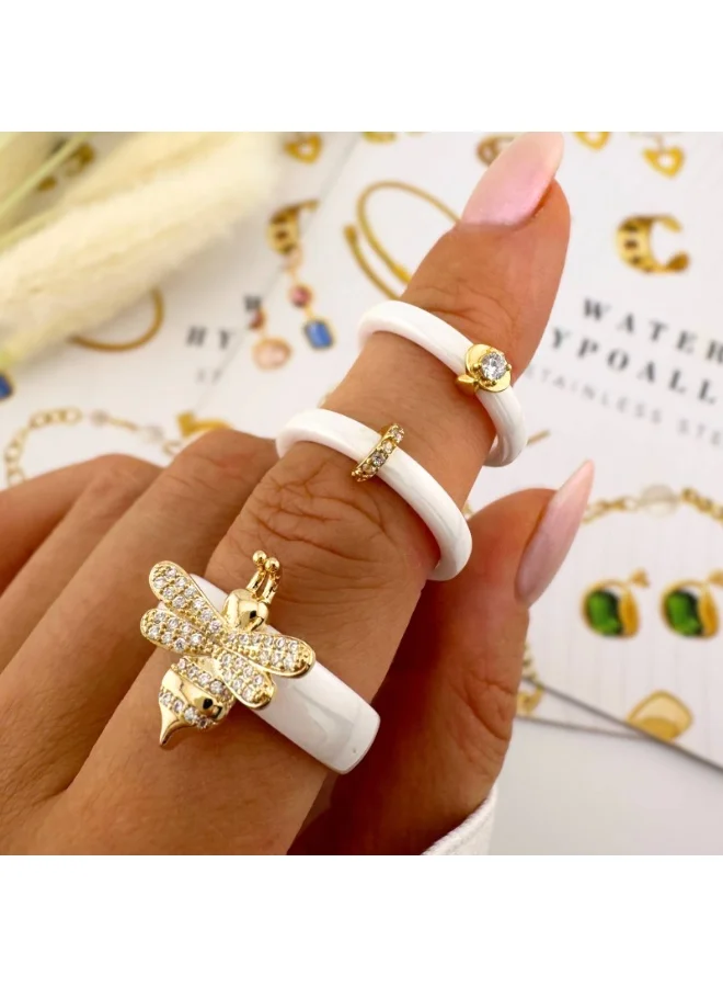 Sosha Elegance  The Golden Nectar Bee Ring for Women | Best Price UAE