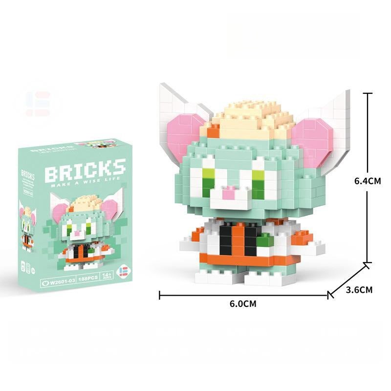 LELE BROTHER Compatible LEGO Micro-Brick Children's Building Blocks Cartoon Figure Educational Toy Display Blind Box Gift Wholesale