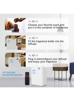Arabest Smart Scent Air Machine with Nebulizing, Professional Waterless Essential Oil Diffuser 300ML, Aroma Diffuser,Air Purifier,HVAC Scent Diffuser for Essential Oils for Room,Office,Spa (White)  - Image 3